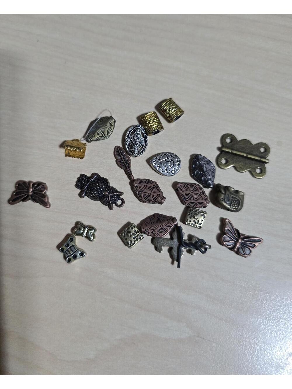 Antique Style Metal Hardware For Jewelry Making (Lot of 21)